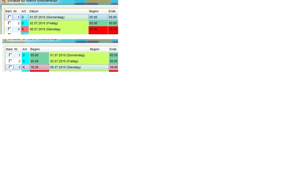 Move column with Windows 7